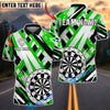 BlueJose Darts Black Abstract Dartboard Personalized Name, Team Name Unisex Shirt (4 Colors)