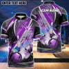 BlueJose Bowling And Pins Dejavu Drift Multicolor Customized Name 3D Shirt (4 Colors)
