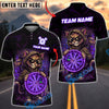 BlueJose Darts Cat Neon Street Art Multicolor Options Personalized Name Shirt (4 Colors)