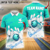 BlueJose Bowling And Pins Hexagon Net Customized Name, Team Name 3D Shirt (4 Colors)