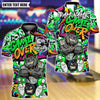 BlueJose Bowling And Pins Grumpy Penguin Customized Name, Team Name 3D Shirt (4 Colors)