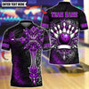 BlueJose Bowling And Pins Holy Cross Customized Name, Team Name 3D Shirt (4 Colors)
