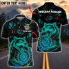 BlueJose Darts Neon Wolf Personalized Name, Team Name Shirt (4 Colors)