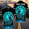 BlueJose Darts Flaming Aries Ram Zodiac Dartboard Personalized Name, Team Name Unisex Shirt (4 Colors)