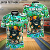 BlueJose Graffiti Bowling Attitude Customized Name, Team Name 3D Shirt (4 Colors)