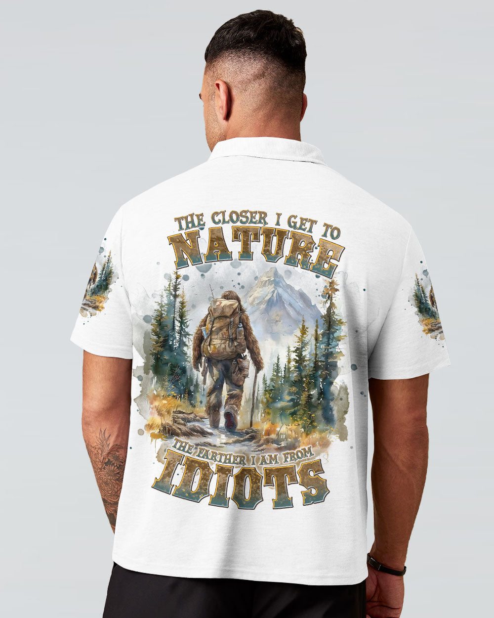 THE CLOSER I GET TO NATURE BIGFOOT HIKING ALL OVER PRINT - TLNT1009242