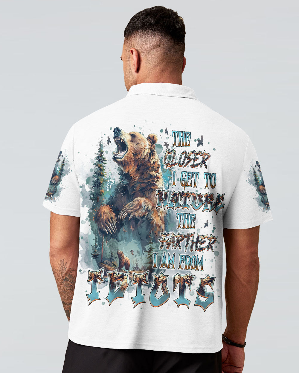 THE CLOSER I GET TO NATURE BEAR ALL OVER PRINT - TLNT1908241