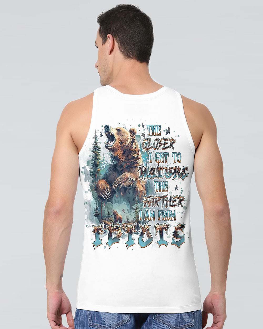 THE CLOSER I GET TO NATURE BEAR ALL OVER PRINT - TLNT1908241