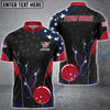 BlueJose Bowling And Pins American Flag Customized Name, Team Name 3D Shirt (4 Options)