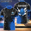 BlueJoses Personalized Name Paint Fire Bowling And Pins Multicolor 3D Shirt