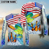 Bluejose Mahi-mahi Fishing American Flag Beer Custom Name & Team Name 3D Shirts