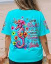 SOME GIRLS ARE JUST BORN SEAHORSE WATERCOLOR ALL OVER PRINT - TLNZ1109252