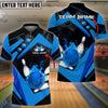 BlueJose Bowling And Pins Boomerang Pattern Customized Name 3D Shirt (4 Colors)