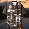 Bluejose Personalized Route 66 100 Years Classic Car Hawaiian Shirt