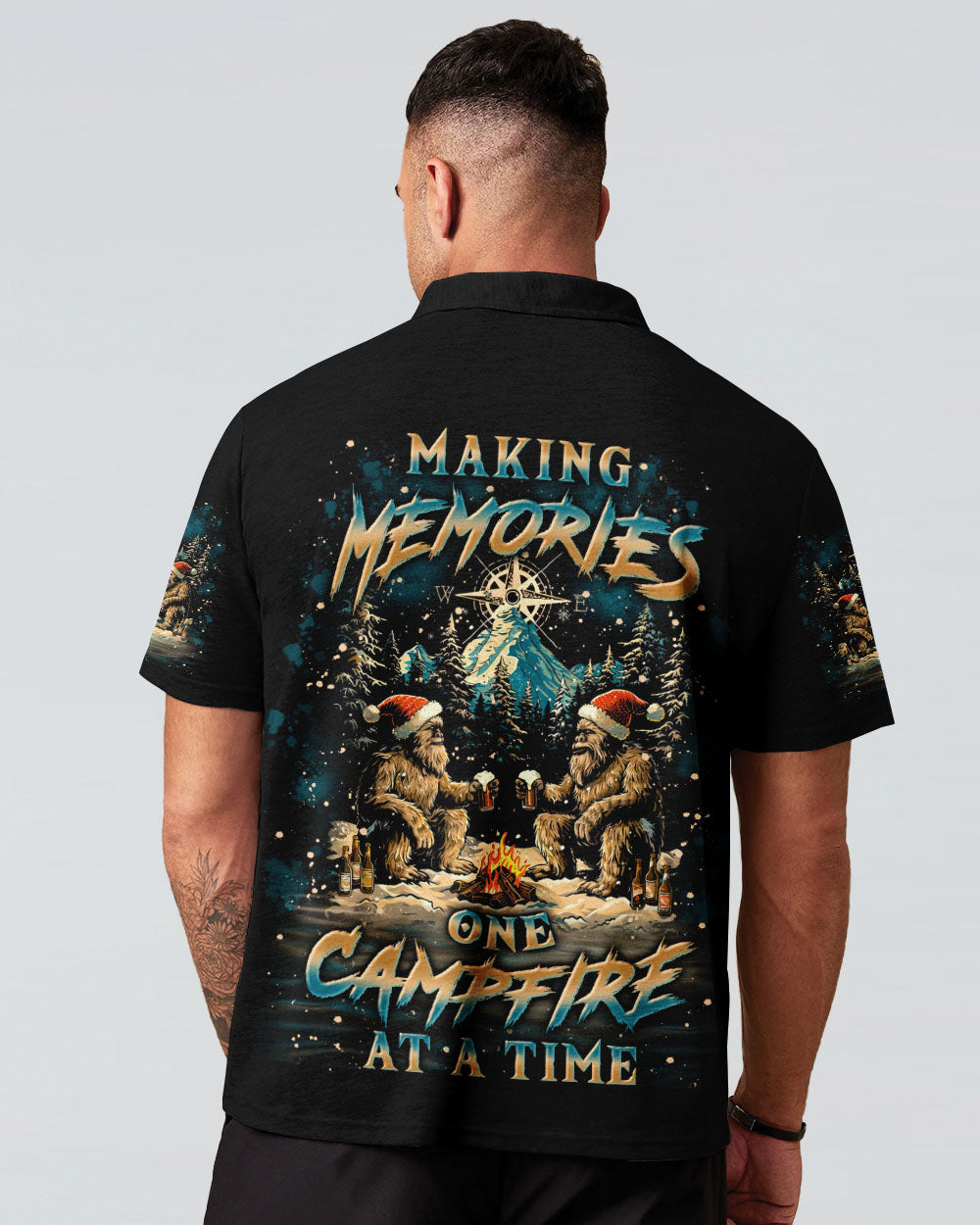 MAKING MEMORIES ONE CAMPFIRE BIGFOOT CHRISTMAS ALL OVER PRINT - YHLN0810243