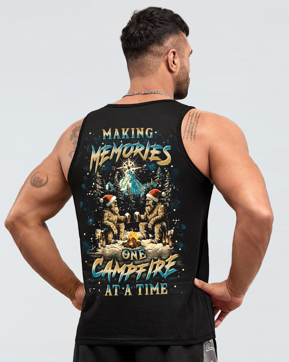 MAKING MEMORIES ONE CAMPFIRE BIGFOOT CHRISTMAS ALL OVER PRINT - YHLN0810243