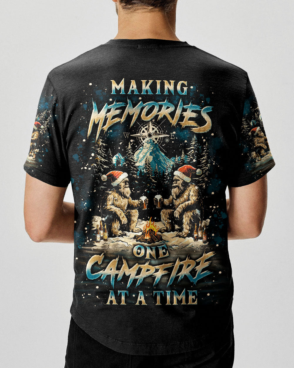 MAKING MEMORIES ONE CAMPFIRE BIGFOOT CHRISTMAS ALL OVER PRINT - YHLN0810243