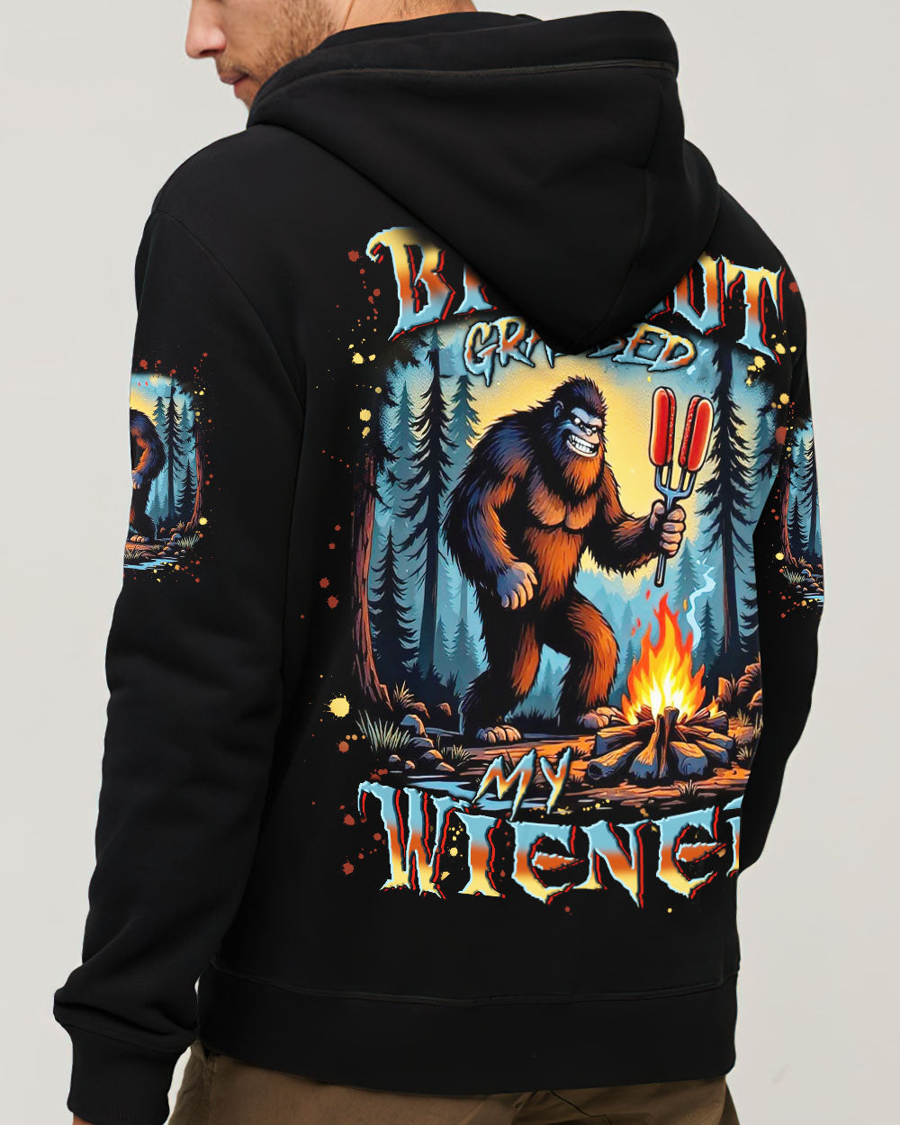 BIGFOOT GRABBED MY WIENER ALL OVER PRINT - YHLN2608253