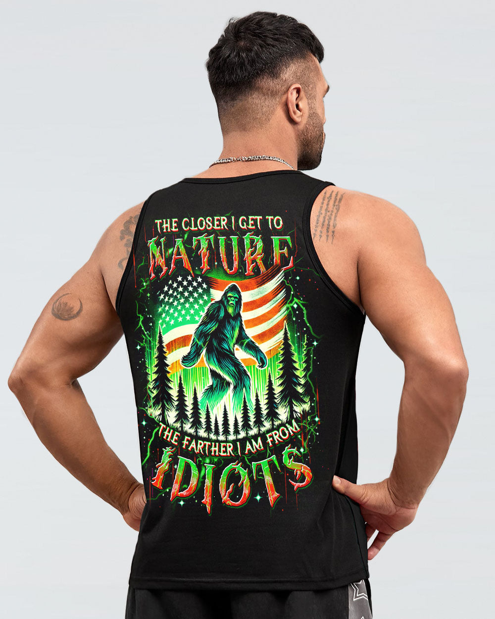  THE CLOSER I GET TO NATURE BIGFOOT ALL OVER PRINT - TLDU1211243