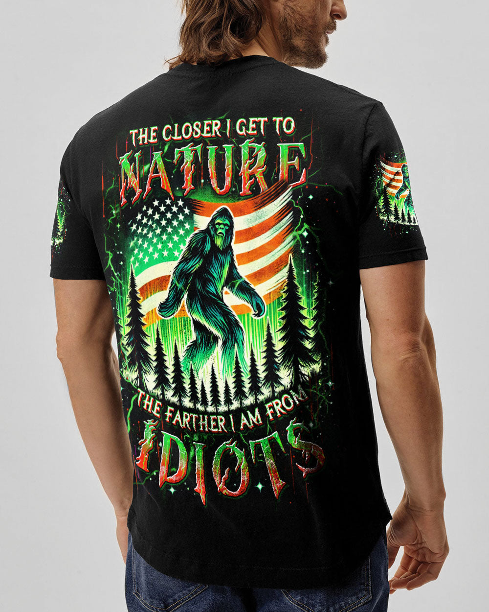 THE CLOSER I GET TO NATURE BIGFOOT  ALL OVER PRINT  - TLDU1211243