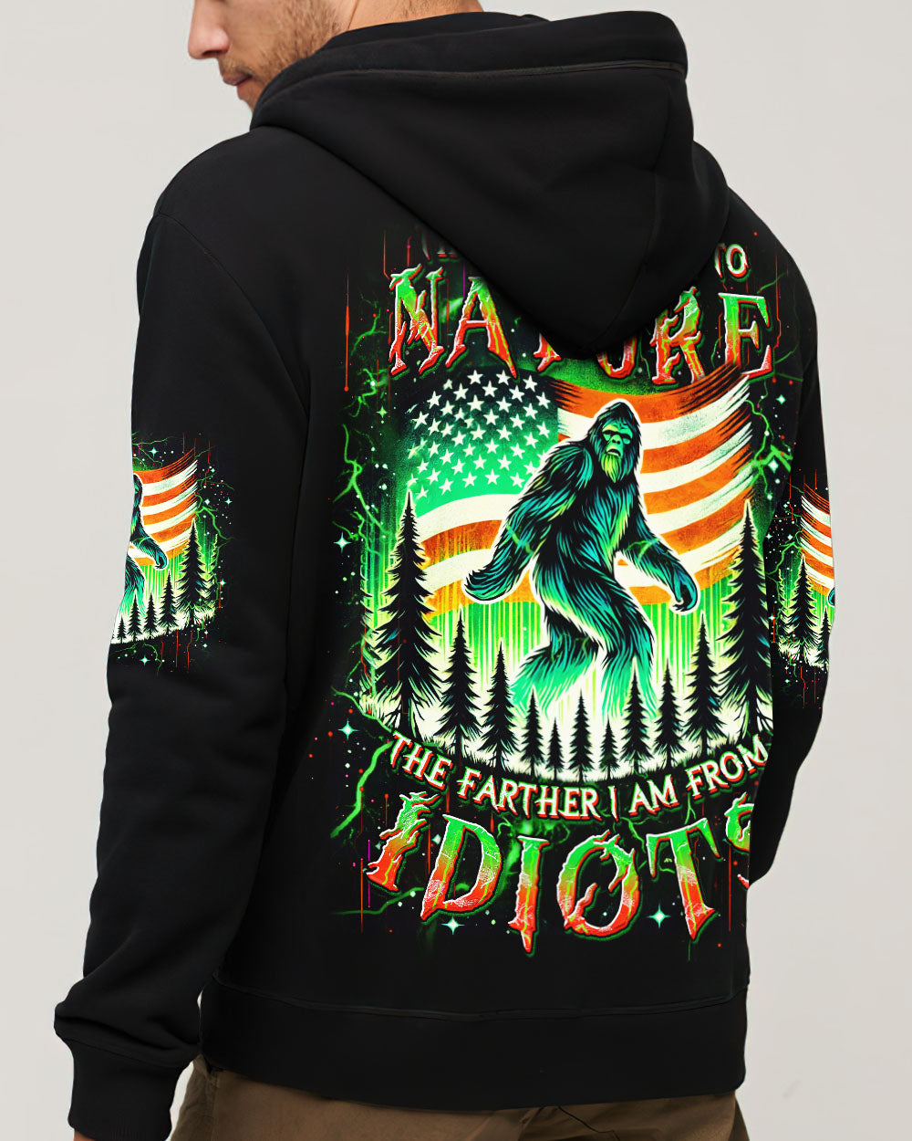 THE CLOSER I GET TO NATURE BIGFOOT  ALL OVER PRINT  - TLDU1211243