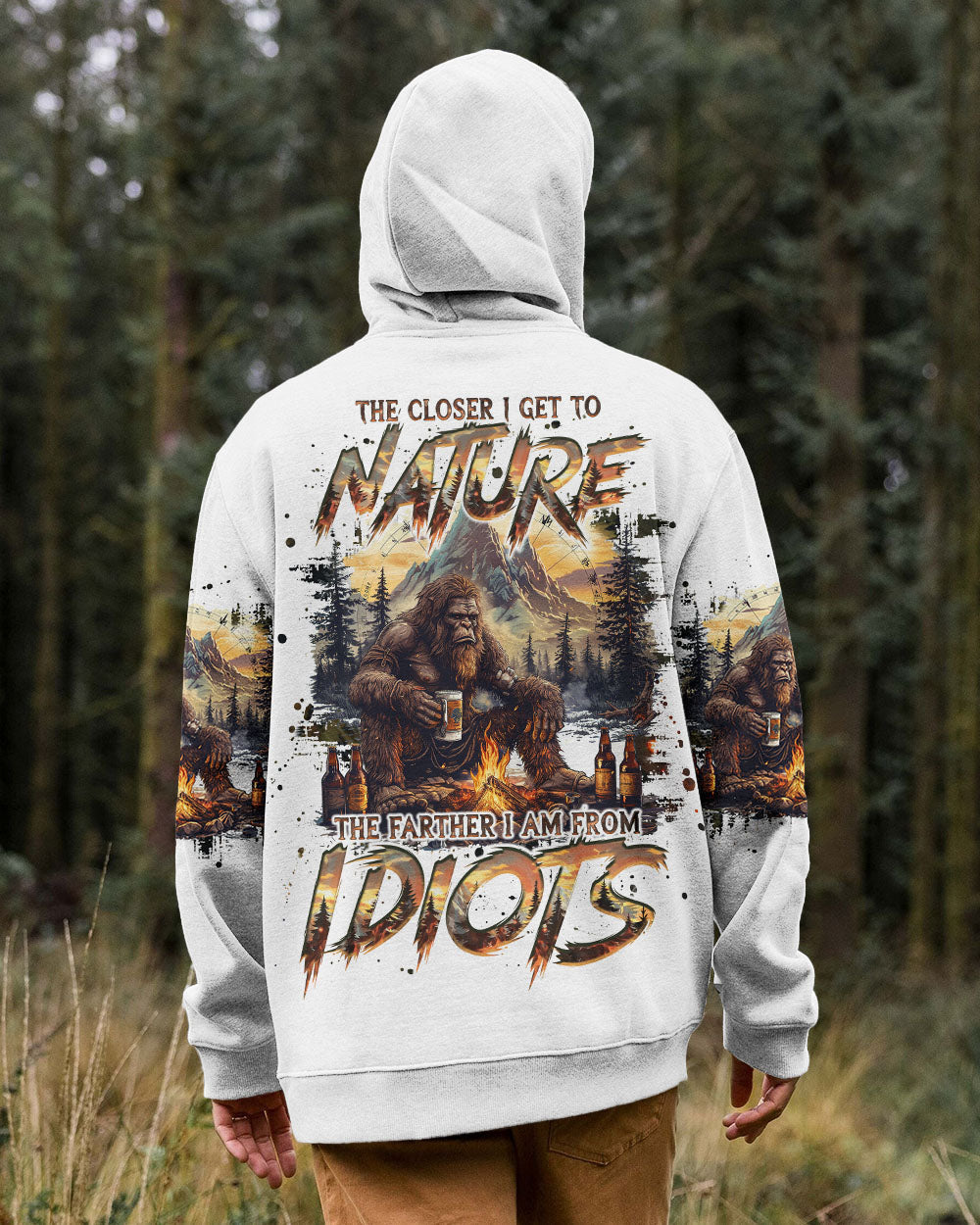 THE CLOSER I GET TO NATURE BIGFOOT ALL OVER PRINT - TLNO0208242