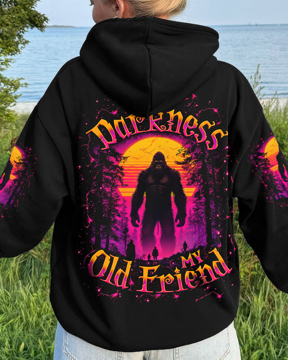 HELLO DARKNESS MY OLD FRIEND BIGFOOT ALL OVER PRINT - TLNO0311251