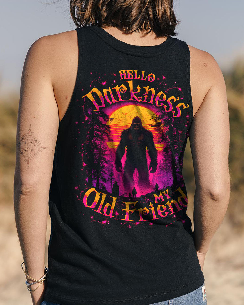 HELLO DARKNESS MY OLD FRIEND BIGFOOT ALL OVER PRINT - TLNO0311251
