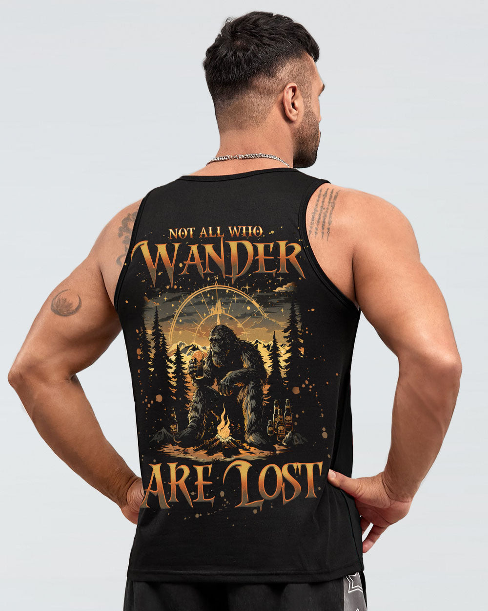 NOT ALL WHO WANDER ARE LOST BIGFOOT COMPASS ALL OVER PRINT - TLNO0609243