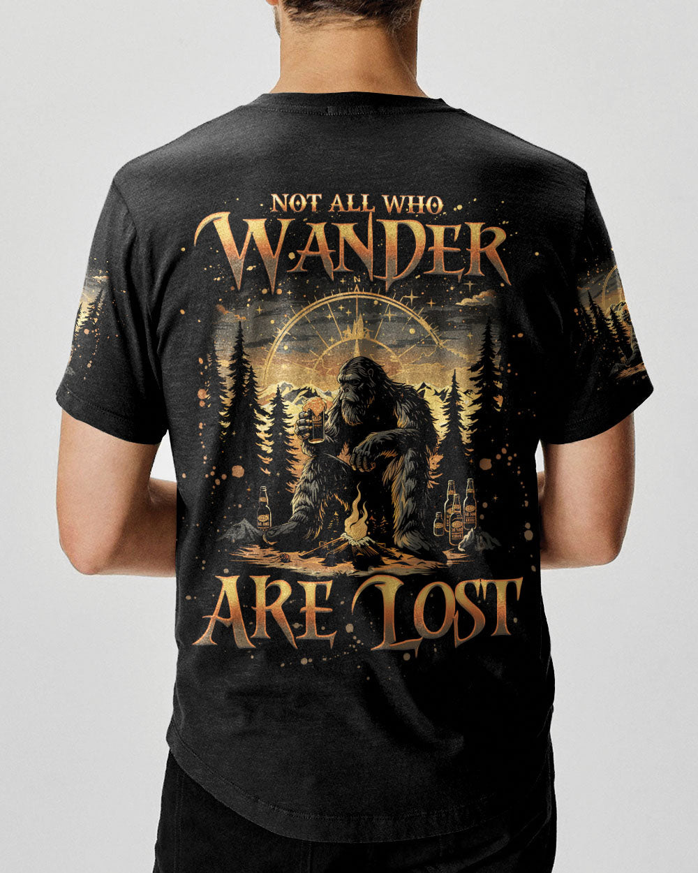 NOT ALL WHO WANDER ARE LOST BIGFOOT COMPASS ALL OVER PRINT - TLNO0609243