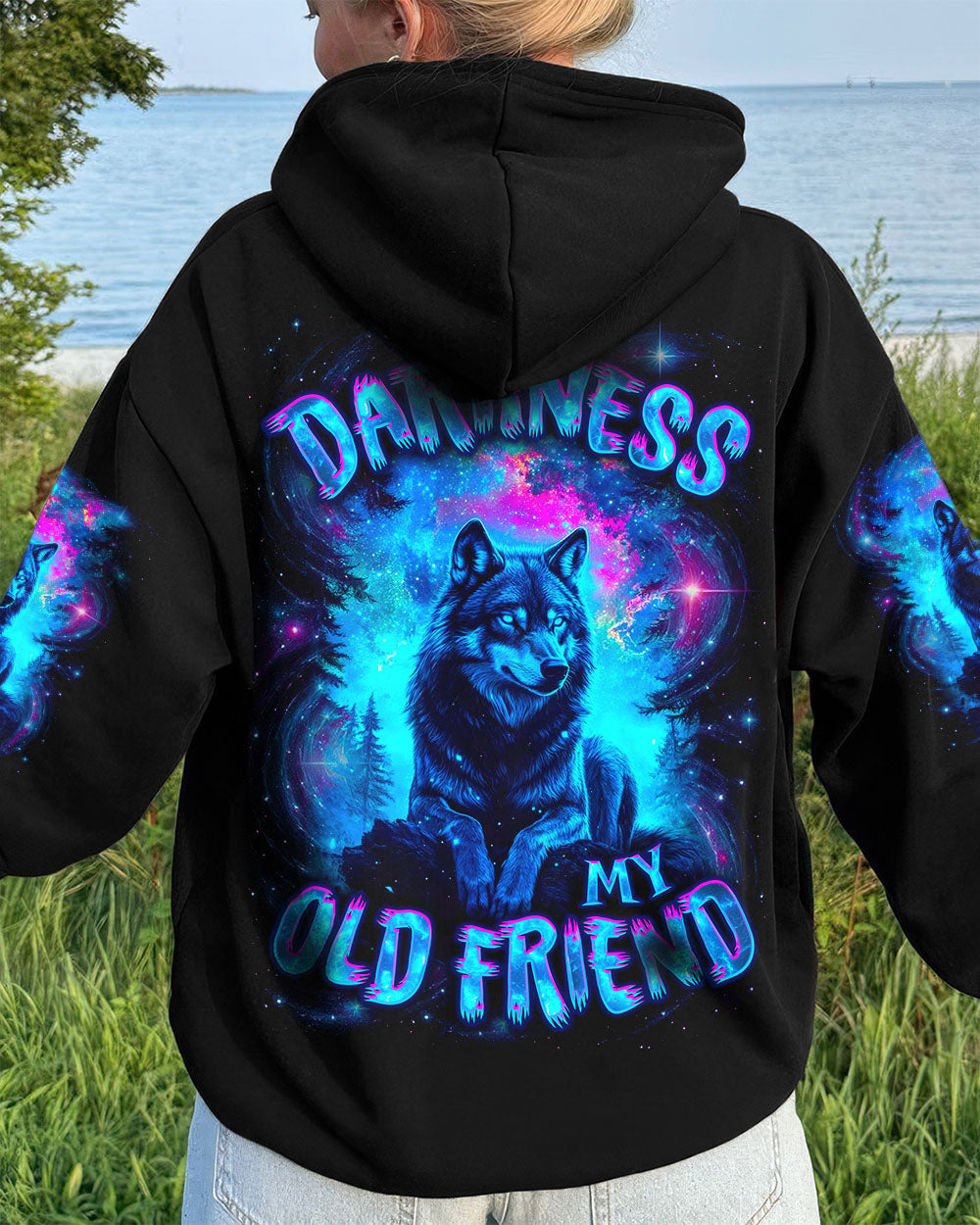 HELLO DARKNESS MY OLD FRIEND WOLF ALL OVER PRINT - TLNO0611252