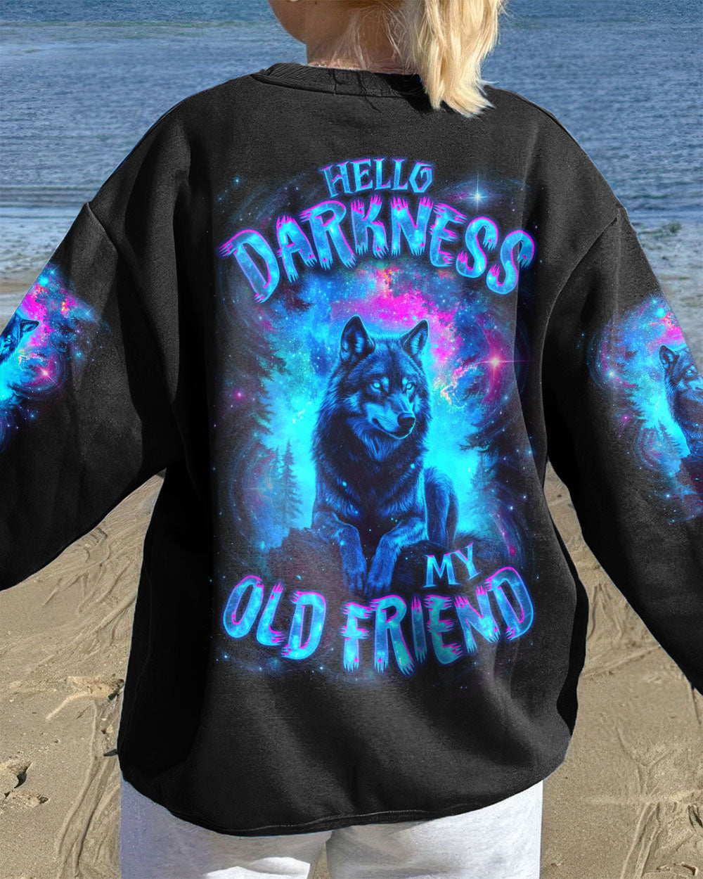 HELLO DARKNESS MY OLD FRIEND WOLF ALL OVER PRINT - TLNO0611252