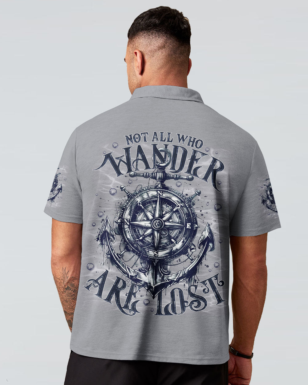 NOT ALL WHO WANDER ARE LOST COMPASS ANCHOR ALL OVER PRINT - TLNO0803251