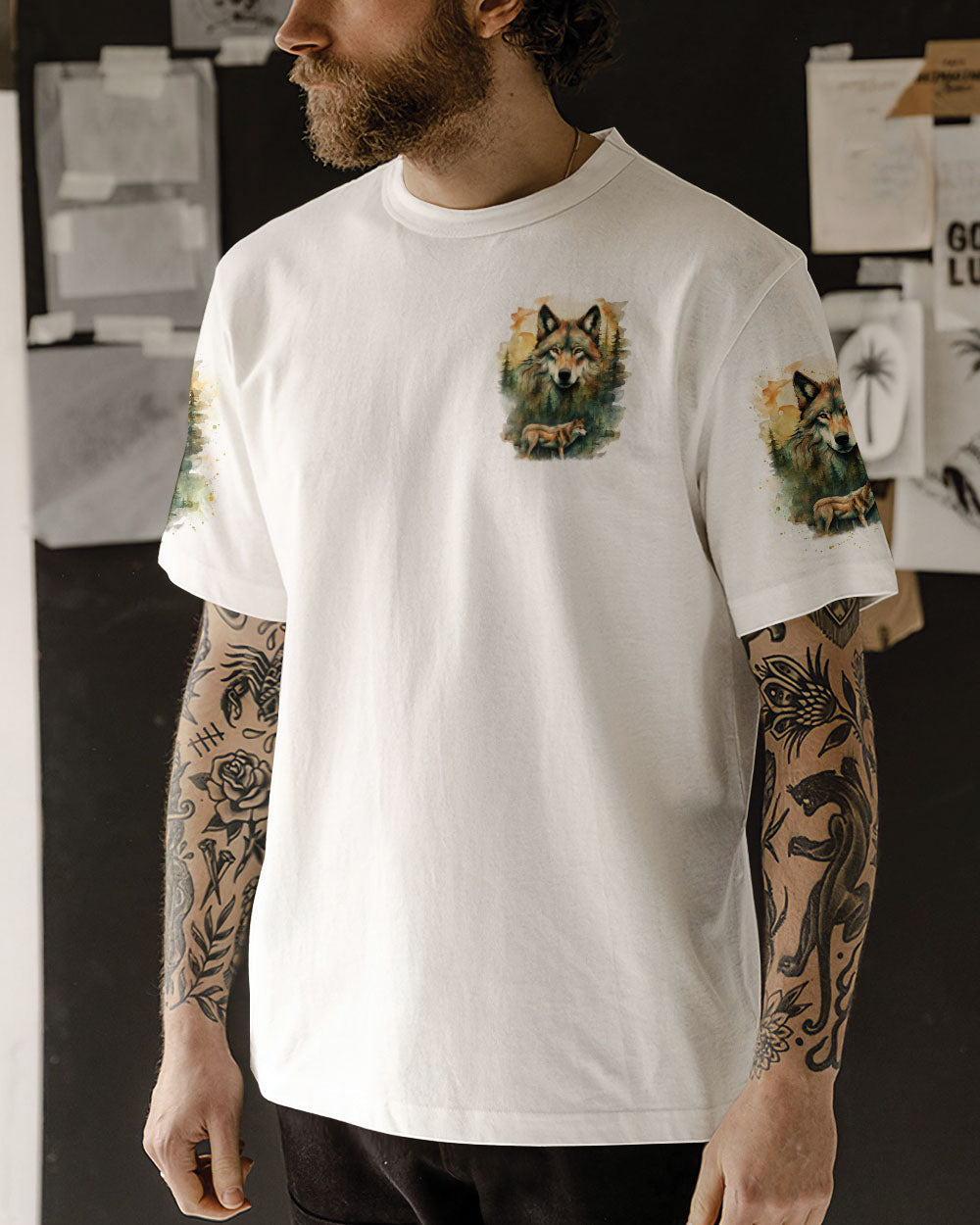 AND INTO THE FOREST I GO WOLF ALL OVER PRINT - TLNO1202251