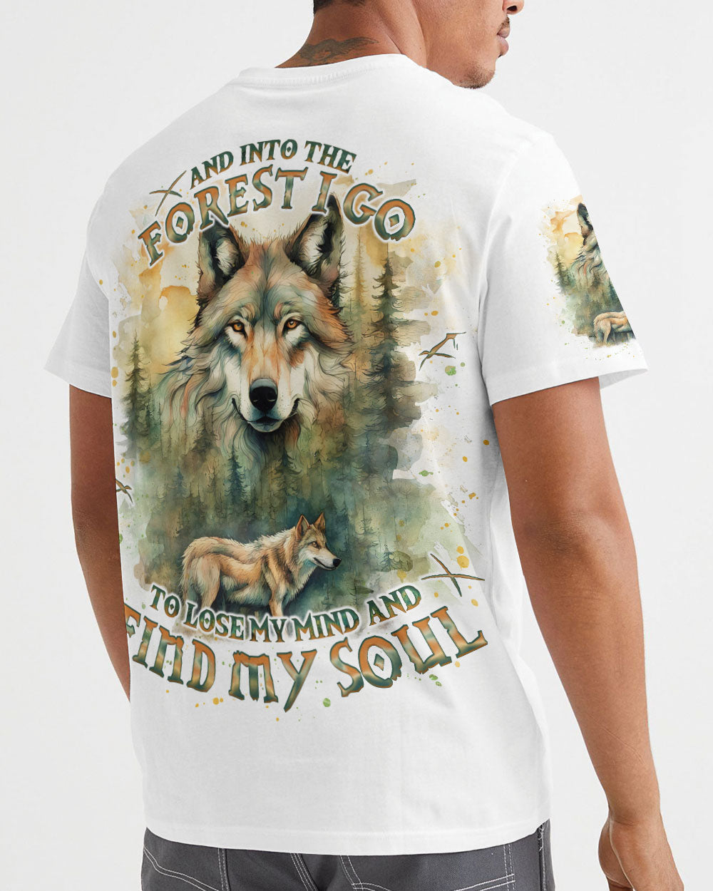 AND INTO THE FOREST I GO WOLF ALL OVER PRINT - TLNO1202251