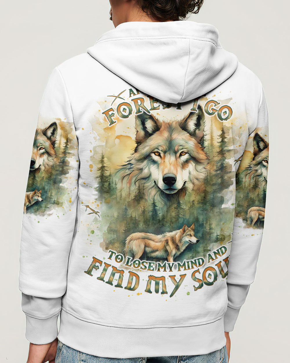 AND INTO THE FOREST I GO WOLF ALL OVER PRINT - TLNO1202251