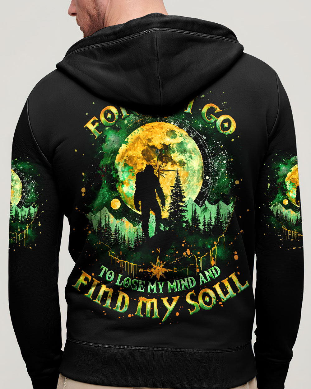 AND INTO THE FOREST I GO BIGFOOT ALL OVER PRINT - TLNO1212243