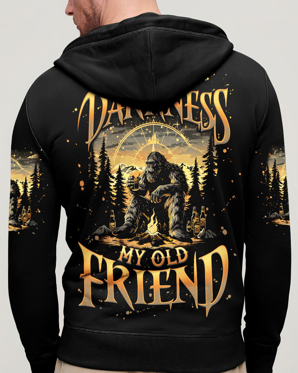 HELLO DARKNESS MY OLD FRIEND BIGFOOT ALL OVER PRINT - TLNO1510251
