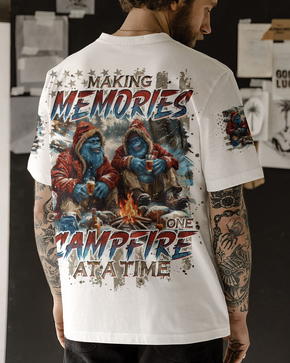 MAKING MEMORIES ONE CAMPFIRE AT A TIME BIGFOOT  ALL OVER PRINT - TLNO1812243