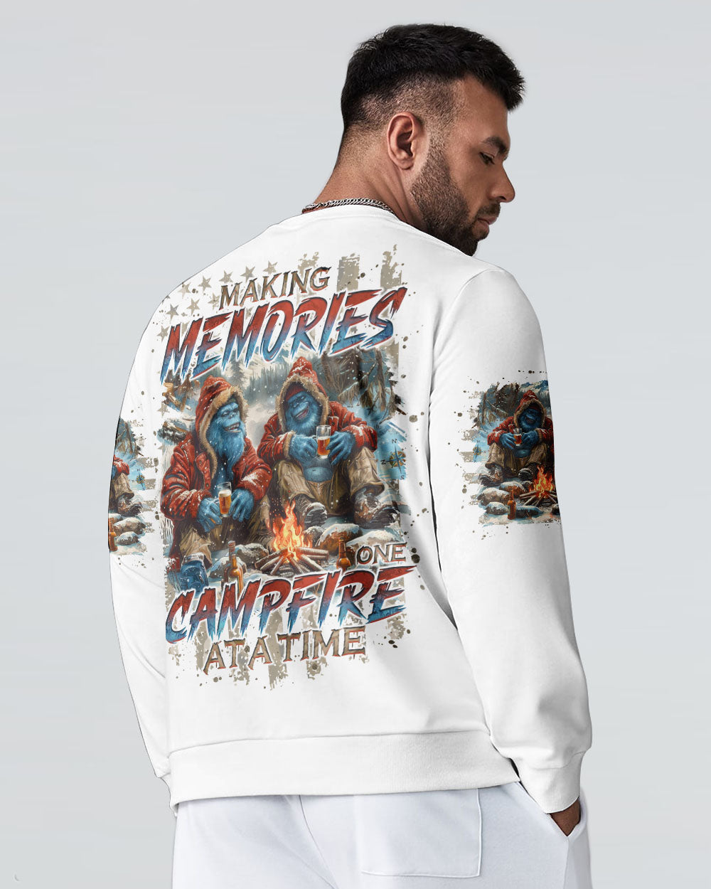 MAKING MEMORIES ONE CAMPFIRE AT A TIME BIGFOOT  ALL OVER PRINT - TLNO1812243