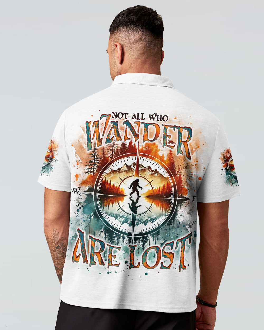  NOT ALL WHO WANDER ARE LOST BIGFOOT COMPASS ALL OVER PRINT - TLNO2012243