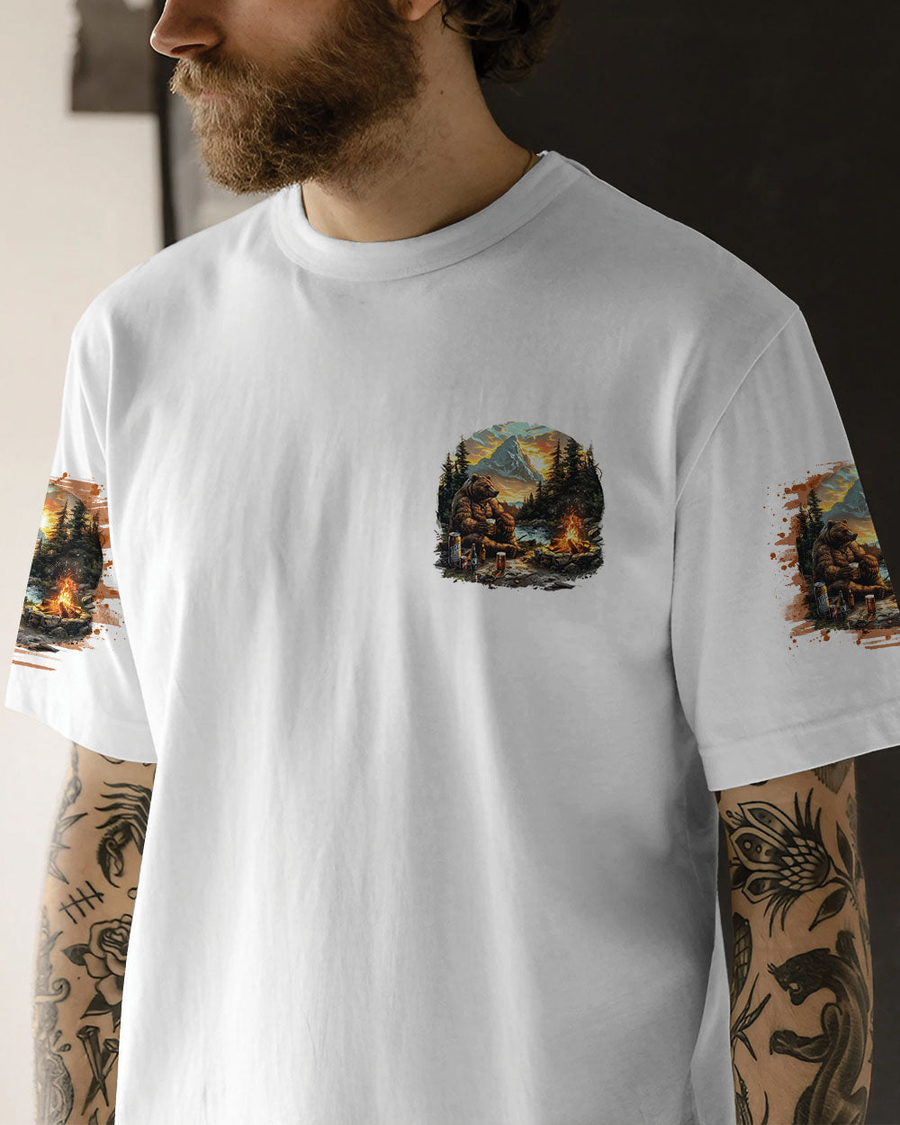THE CLOSER I GET TO NATURE BEAR ALL OVER PRINT - TLNO2307242