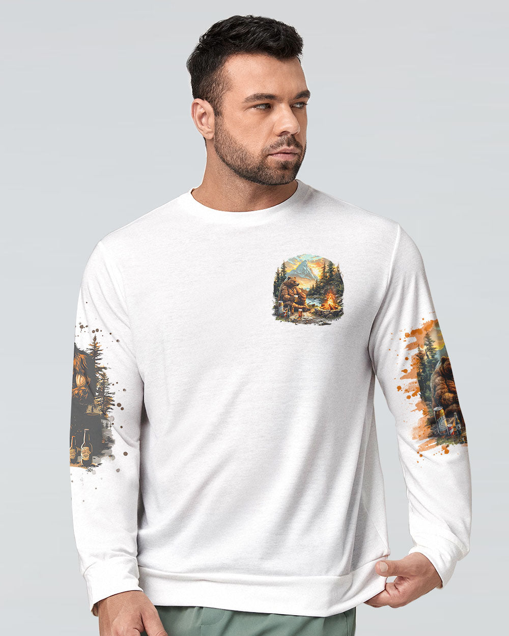 THE CLOSER I GET TO NATURE BEAR ALL OVER PRINT - TLNO2307242
