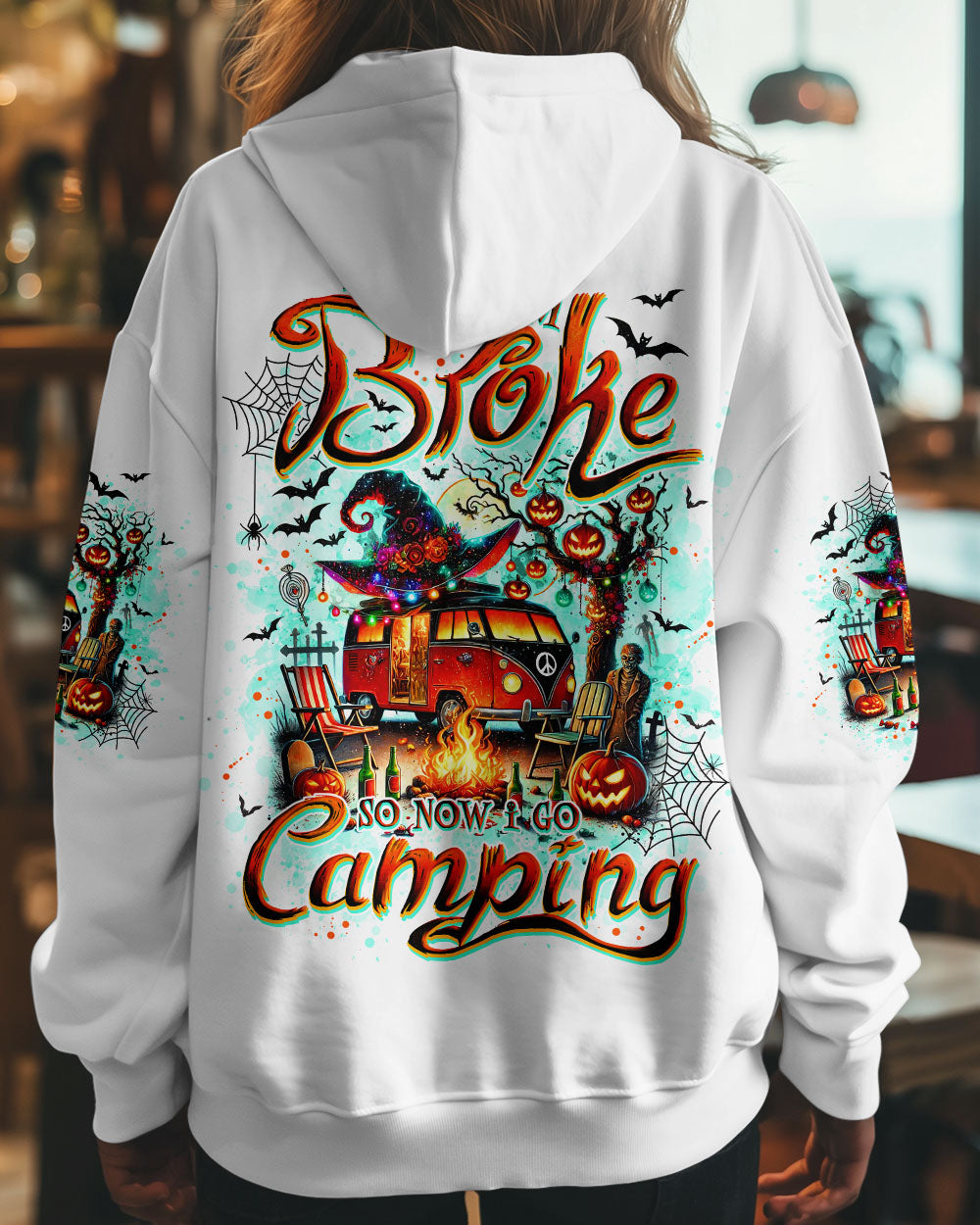 MY BROOM BROKE SO NOW HALLOWEEN CAMPING ALL OVER PRINT - TLNO2708243