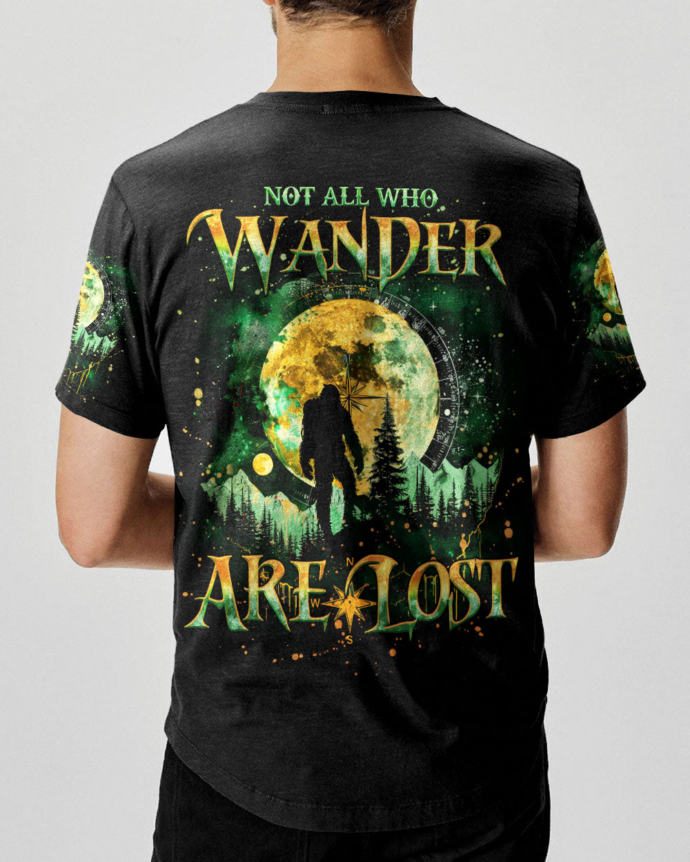NOT ALL WHO WANDER ARE LOST BIGFOOT COMPASS ALL OVER PRINT - TLNO2709241
