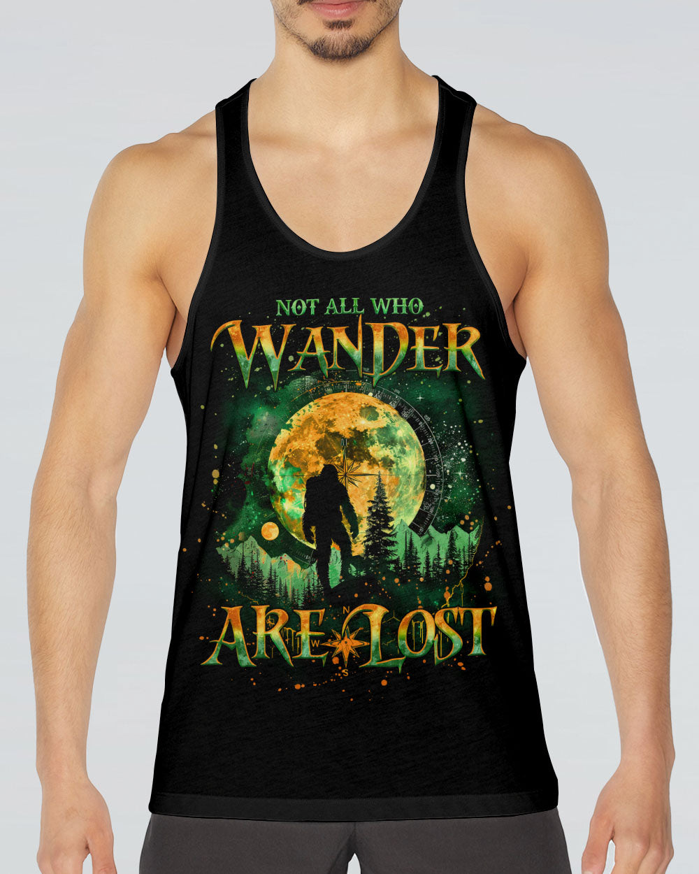 NOT ALL WHO WANDER ARE LOST BIGFOOT COMPASS ALL OVER PRINT - TLNO2709241