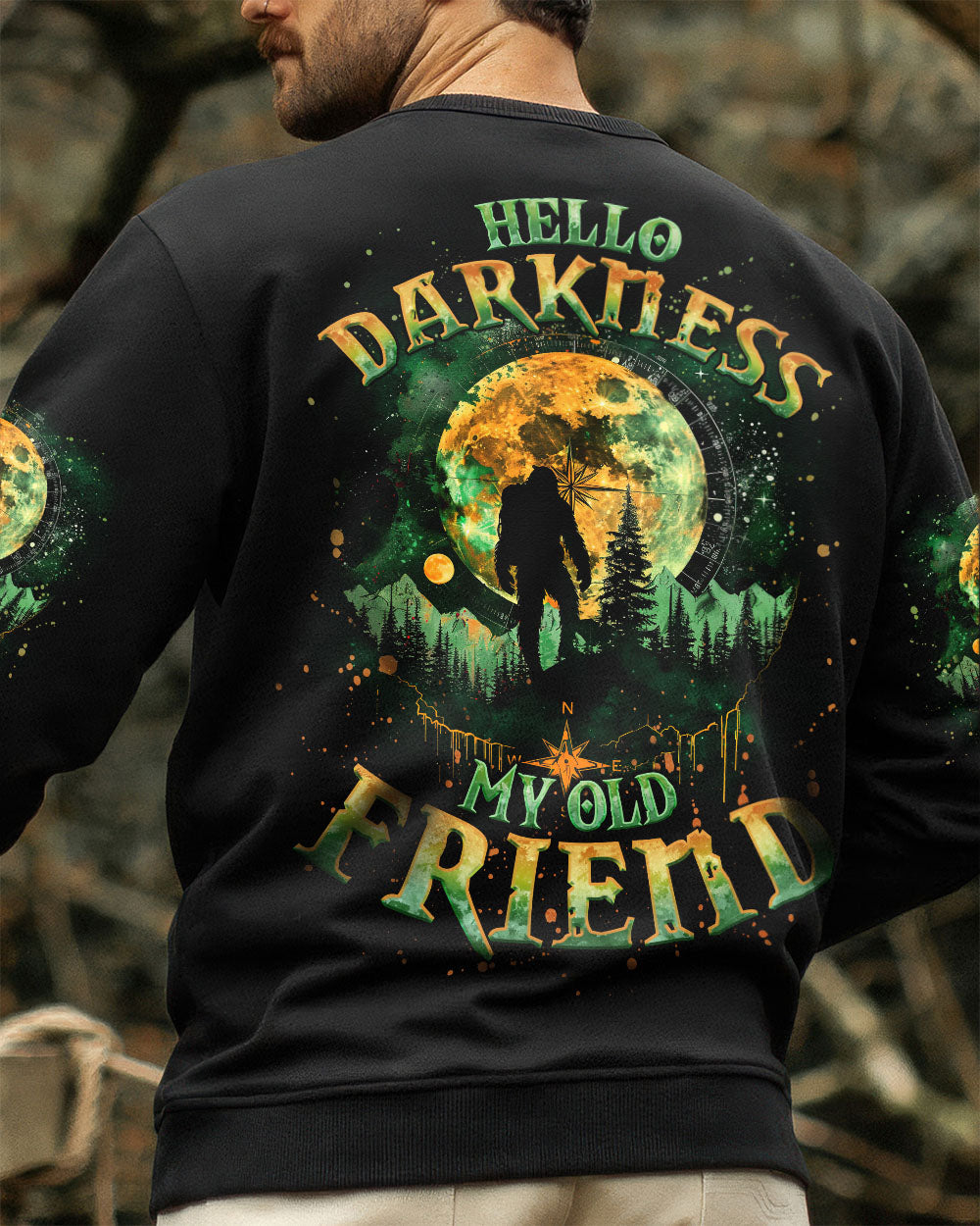HELLO DARKNESS MY OLD FRIEND BIGFOOT ALL OVER PRINT - TLNO2910252