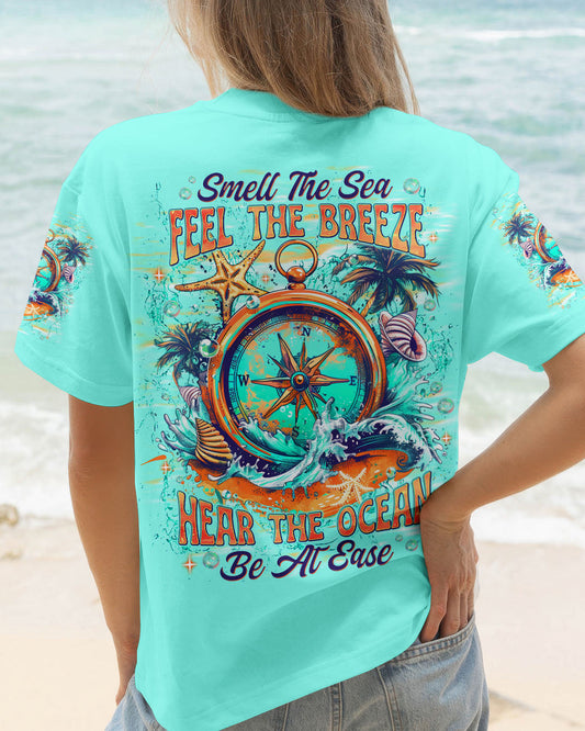 SMELL THE SEA FEEL THE BREEZE COMPASS ALL OVER PRINT - TLNT0204251