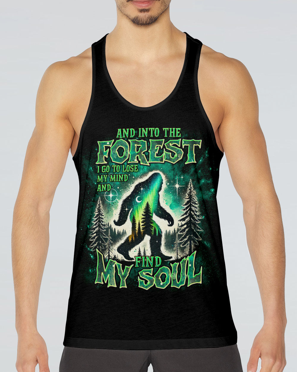 AND INTO THE FOREST I GO BIGFOOT ALL OVER PRINT - TLNT0211241
