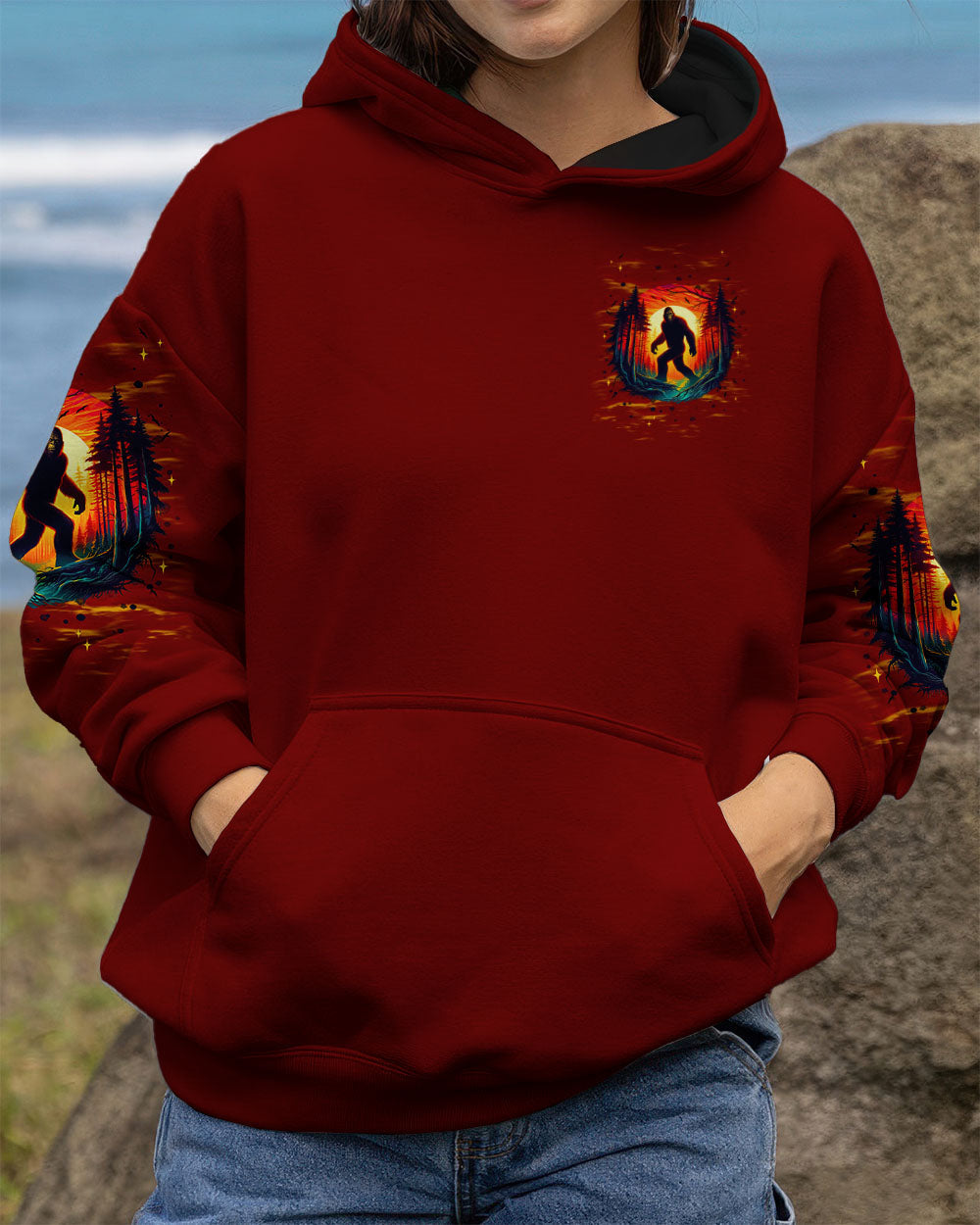 AND INTO THE FOREST I GO BIGFOOT ALL OVER PRINT - TLNT0311251
